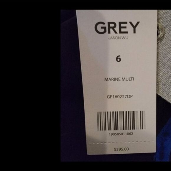 GREY Jason Wu Marine Multi Color Block Print Silk Blouse Top Size 6 - Picture 15 of 16